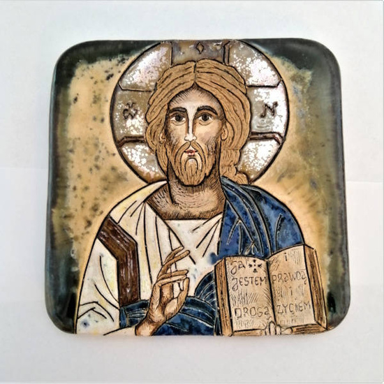 Ikona ceramiczna - Pantokrator