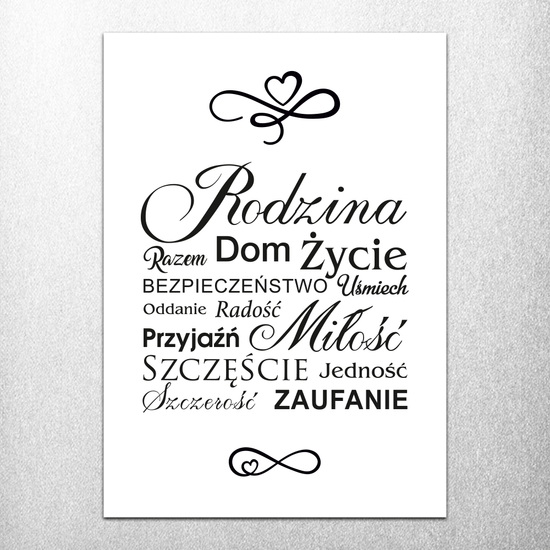 Plakat - Rodzina, dom, miłość