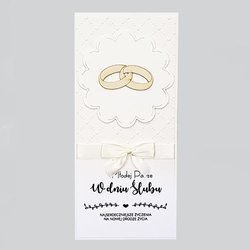 Kartka Młodej Parze w dniu Ślubu - ecru
