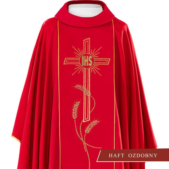 Ornat haftowany "Krzyż z symbolem IHS" 