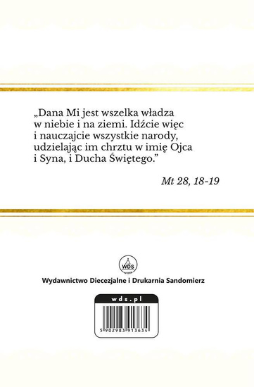 Ja Ciebie chrzczę. Pamiątka chrztu świętego.