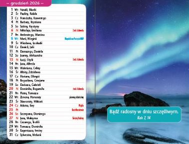 Kalendarz 2026 kieszonkowy Szczęście - drzewo