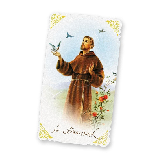 Obrazki sztancowane złote - św. Franciszek