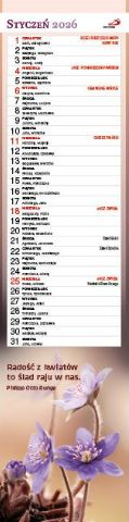 Kalendarz 2026 - Kwiaty