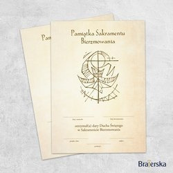 Pamiątka Sakramentu Bierzmowania A5 (komplet 10 szt.)
