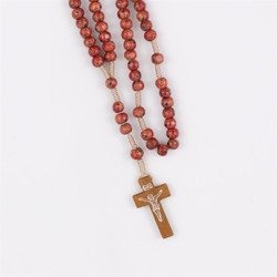 Różaniec drewniany