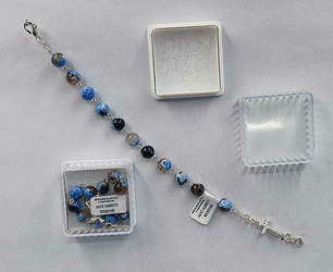 Bransoletka - AGAT OGNISTY NIEBIESKI