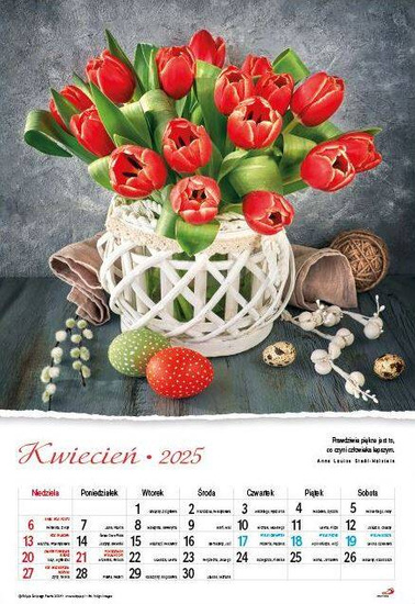 Kalendarz 2025 - Bukiety