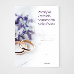 Pamiątka Zawarcia Sakramentu Małżeństwa