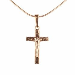 Srebrny krzyżyk - pozłacany