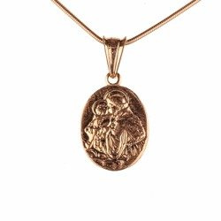 Medalik św. Antoni - srebrny - pozłacany