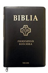 Biblia pierwszego Kościoła okładka PU z paginatorami i suwakiem - czarna ze złoceniami