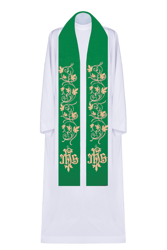 Stuła z klasycznym JHS oraz latoroślą