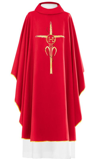 Ornat haftowany "Krzyż z symbolem IHS"