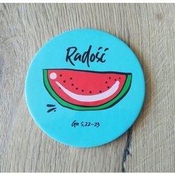 Podkładka korkowa okrągła - Radość