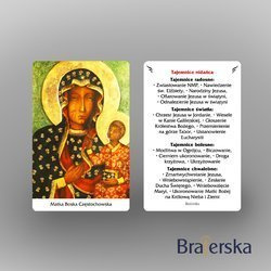 Plastikowy obrazek "Matka Boska Częstochowska"
