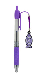 Długopis - rybka chrześcijańska - Ichtys (fioletowy)