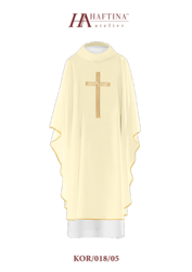 Ecru ornat haftowany "Krzyż"