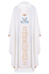 Ornat haftowany Maryjny ecru