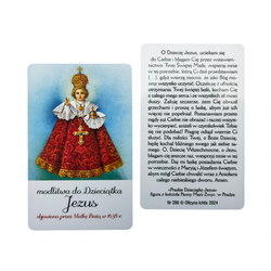 Obrazek plastikowy z modlitwą do Dzieciątka Jezus