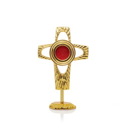 Relikwiarz - mosiądz pozłacany