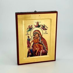 Ikona Eleusa Józef, Chrystus, aniołowie