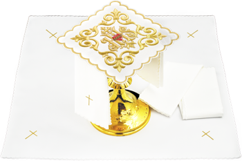 Bielizna kielichowa haftowana - Serce Jezusa