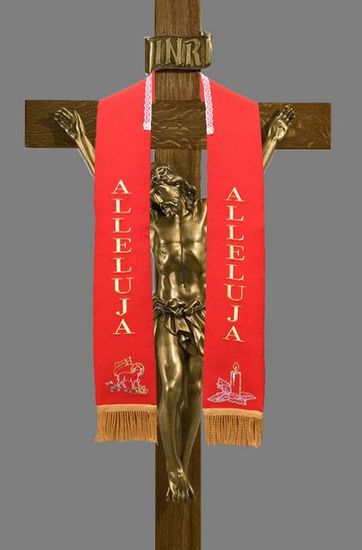 Stuła haftowana na krzyż - WIELKANOCNA 