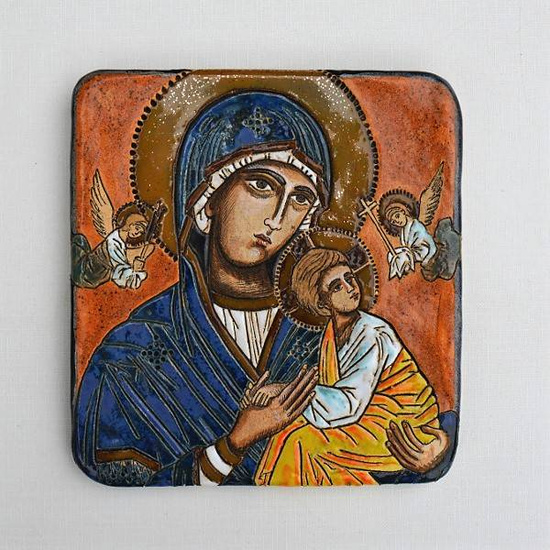 Ikona ceramiczna - MB Nieustającej Pomocy 