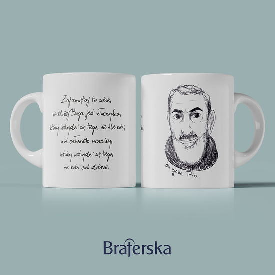 Kubek ceramiczny - Św. o. Pio