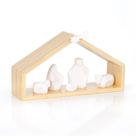 Szopka bożonarodzeniowa - Alabaster - 16,5 cm