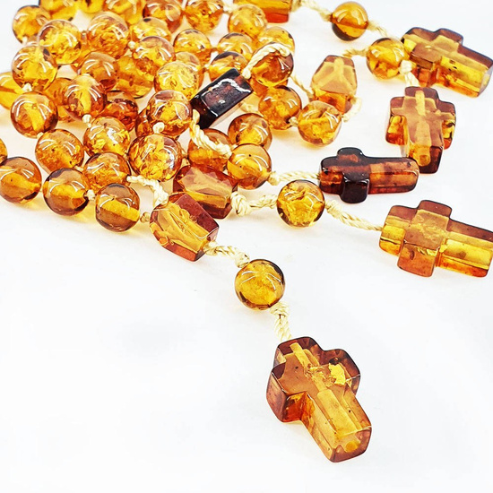 Dziesiątka różańca - bursztyn