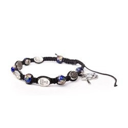 Bransoletka - dziesiątek różańca - ręcznie zdobione koraliki