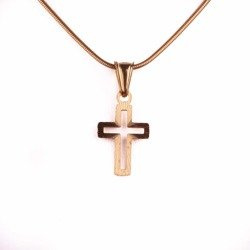 Srebrny krzyżyk- pozłacany