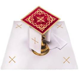 Bielizna kielichowa haftowana aksamit KK/5005/C1 BORDOWY