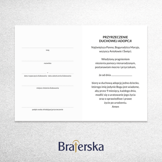 Duchowa Adopcja Dziecka Poczętego