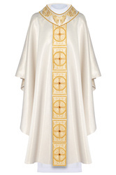 Ornat złoty bogato haftowany dekorowany kamieniami