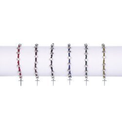 Bransoletka - dziesiątek różańca - serce - Metallo