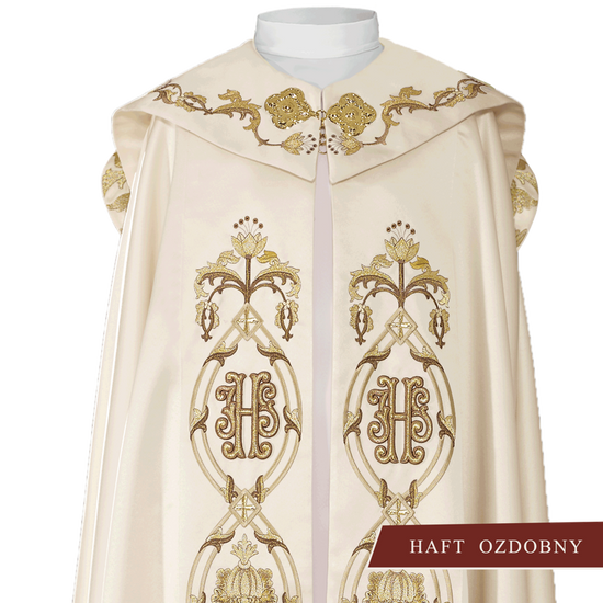 Kapa liturgiczna haftowana "IHS" 