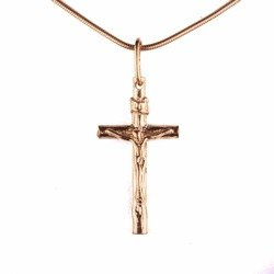 Srebrny krzyżyk - pozłacany