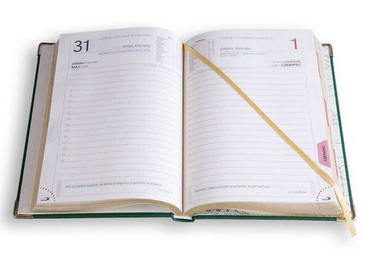 Terminarz A5 LUX ZŁ. 2025 - zielony