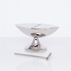 Łódka z łyżeczką niklowana