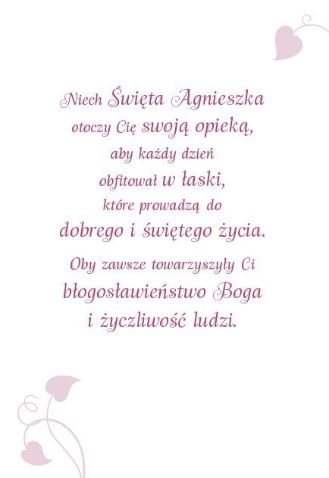 Karnet ze Świętymi 9 - św. Agnieszka