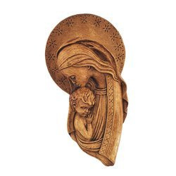 Płaskorzeźba - Madonna z Dzieciątkiem Jezus - 20,5 cm