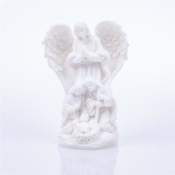 Szopka bożonarodzeniowa - Święta Rodzina - Anioł - Alabaster