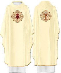 Ornat haftowany "Serce Pana Jezusa i Kielich "