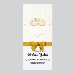 Kartka Młodej Parze w dniu Ślubu - złoty