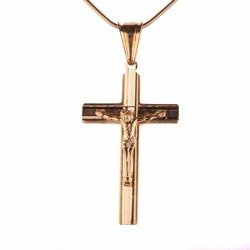 Srebrny krzyżyk - pozłacany