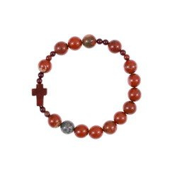 Bransoletka dziesiątka różańca JASPIS