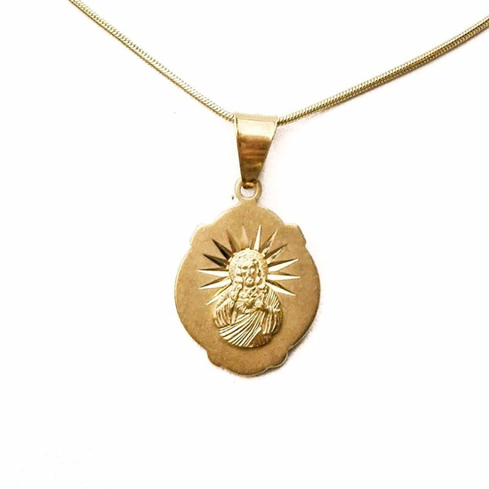 Srebrny medalik - pozłacany